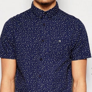 Brave Soul Dot Print Short Sleeve Shirt